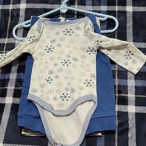 Snowflake Patterned Kids One Piece